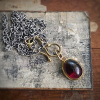 Bi-color Red/Pink Tourmaline Pendant